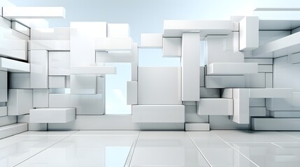 Sleek Simplicity - White Tech Graphic Background