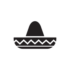 Mexican hat icon vector symbol