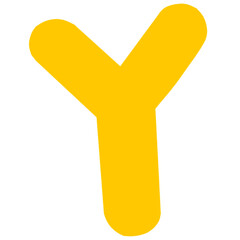 Yellow font, hand drawn