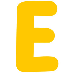 Yellow font, hand drawn