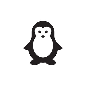 Penguin icon vector logo symbol