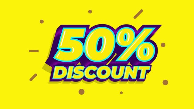 Discount sign animation for marketing promotion
