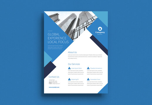 Modern Blue Business Corporate Flyer