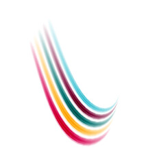 A vibrant and playful design featuring rainbow-color lines arranged in a dynamic composition, perfect for adding a pop of color to any project