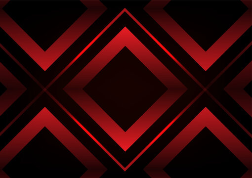 Abstract triangle square center pattern red line background