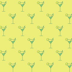 Digital png illustration of cocktails pattern on transparent background