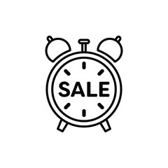 Digital png illustration of sale text in clock icon on transparent background