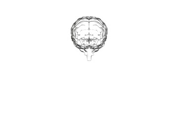 Digital png illustration of brain symbol on transparent background