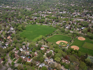 aerial view of Baseball Diamond