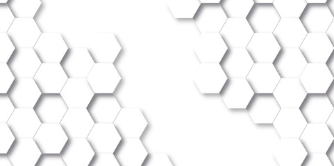 Background with hexagons . Abstract background with lines . white texture background . hexagon abstract background. Surface polygon pattern with glowing hexagon paper texture and futuristic business.