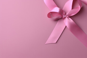 pink ribbon background, generative ai