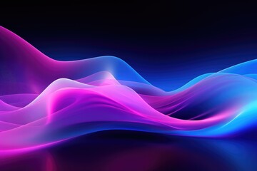 Abstract wave background. Wallpaper and banner. Generative AI