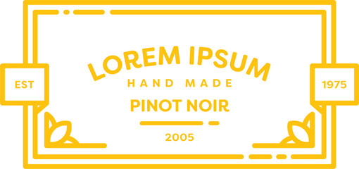 Digital png illustration of pinot noir and name holding text on label on transparent background