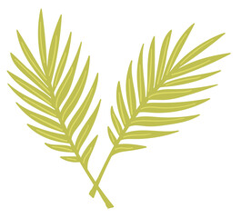 Tropical leaves, exotic foliage and decor vector