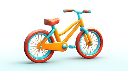 3D bicycle illustration cartoon, generated by AI