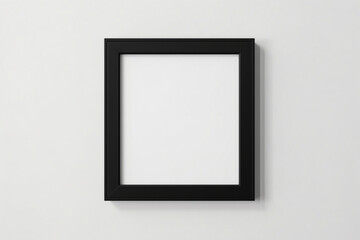 Black wall frame mockup, square size