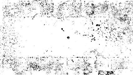 Black and white grunge urban texture vector with copy space. surface dust and rough dirty wall background with empty template. Distress and grunge effect concept. Grunge background black and white.