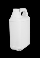 White jerrycan container mockup isolated