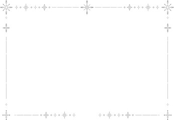 繊細なキラキラのフレーム1　モノクロ