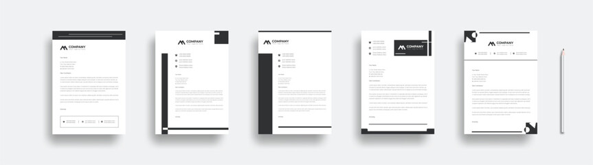 Modern Creative & Clean business style letterhead bundle of your corporate project design.set to print with vector & illustration. corporate letterhead bundle.