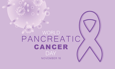 World Pancreatic Cancer day. background, banner, card, poster, template. Vector illustration.