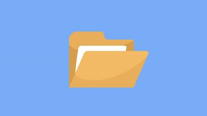 computer folder file documents animation