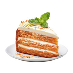 piece of cake isolated on transparent background cutout