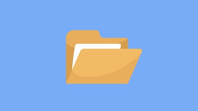 computer folder file documents animation