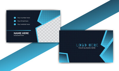 Simple and clean business card with front and back presentation.