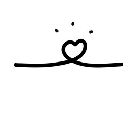 Heart doodle divider