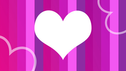 Simple empty animating heart icon popping animation