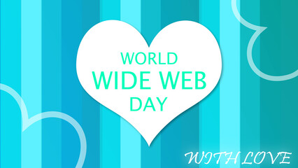 WORLD WIDE WEB DAY: GLOBAL CONNECTIVITY - ONLINE FORUM AND ESTORE. CELEBRATING INTERNET TECHNOLOGY! MODERN ABSTRACT GRAPHICS IN STOCK VIDEO ILLUSTRATION. WWW DAY TEXT ANIMATION BG. WEB DAY BG.