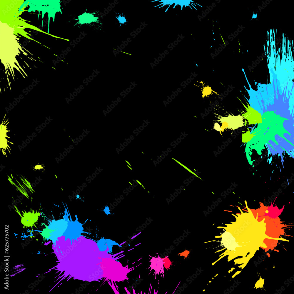 Poster colorful abstract grunge splashes, vector eps10. multicolor abstract wallpaper. vivid backgrounds se