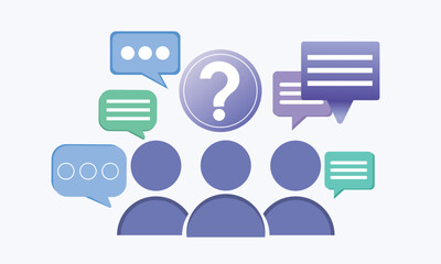 Message bubbles used for customer request icon.on white background.Vector Design Illustration.