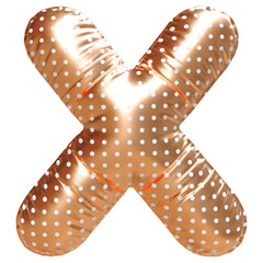 Letter X Balloon Alphabet Golden
