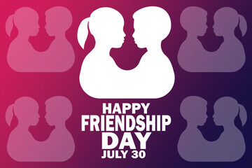 Happy Friendship Day Vector Illustration. July 30. Suitable for greeting card, poster and banner.