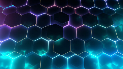 Background hexagonal futuristic net