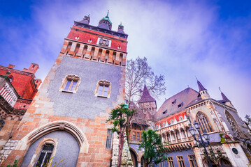 Budapest, Hungary. Vadjahunyad Castle, city park in Pest.