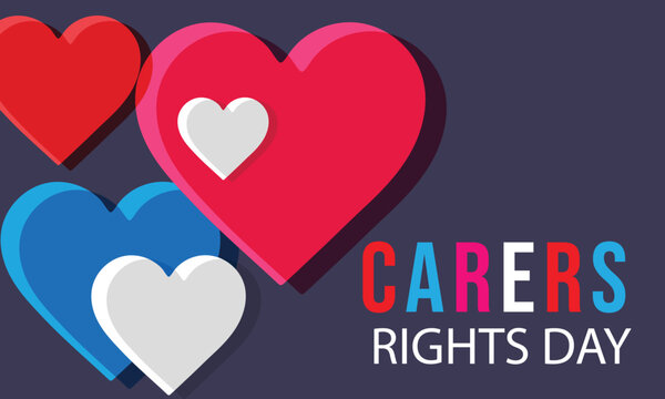 Carers rights day. background, banner, card, poster, template. Vector illustration.