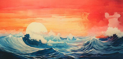 sunset over the ocean