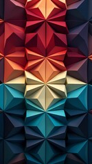 Colorful abstract fractal kaleidoscope background. Generative AI