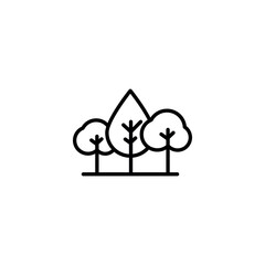 Forest icon design with white background stock illustration