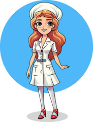 Illustration of a nurse character