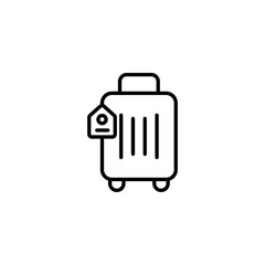  Luggage icon design with white background stock illustration