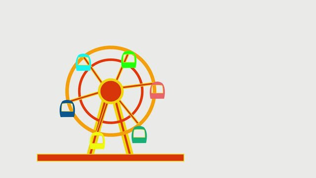 Ferris wheel cartoon animation
