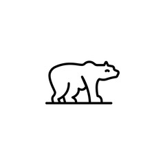 Bear icon design with white background stock illustration