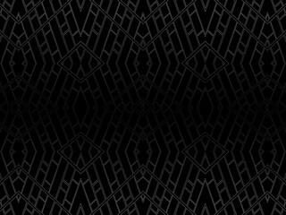 Gray line on black. Minimalist design. Cover design templates, business flyer layouts, wallpapers, etc.