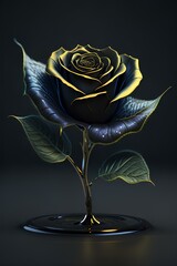 "Obsidian Noir: Captivating Black Rose Artwork for Adobe Stock - Unveiling the Enigmatic Beauty of Dark Florals!"