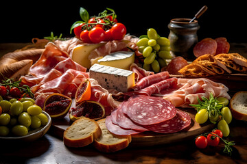 salami and cheese platter