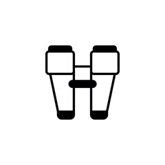 Binocular icon design with white background stock illustration